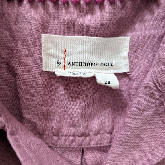 Anthropologie Linen Crop Top - Picture 3 of 4